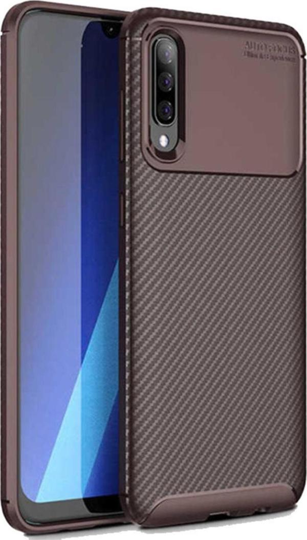 Coverzone Honor 20 Kılıf Karbon Delüx Tpu Silikon Kahverengi - Image 1