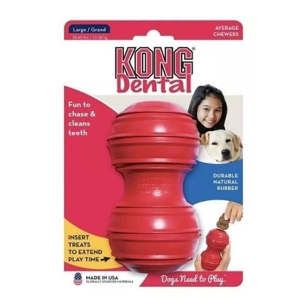 Kong Dental Diş Temizliği için Köpek Çiğneme Oyuncağı Large Kırmızı - Image 1