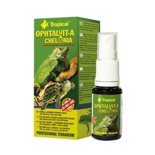 Tropical Ophtalvit-A Chelonia Sürüngenler için Göz ve Deri Bakım Spreyi 15 Ml - Image 1