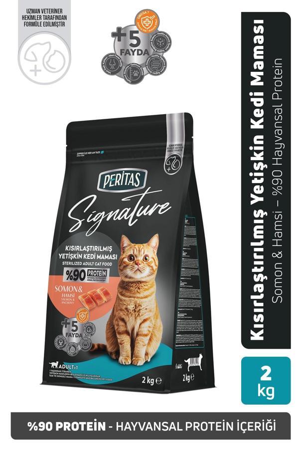Signature Somonlu Kısırlaştırılmış Yetişkin Kedi Maması 2 Kg - Image 1