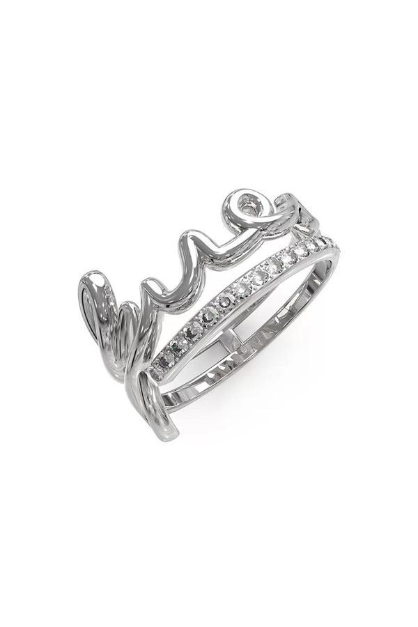 Guess Kadin Metalik Gri Yüzük JGUJUBR03315JWRH54 - Image 1