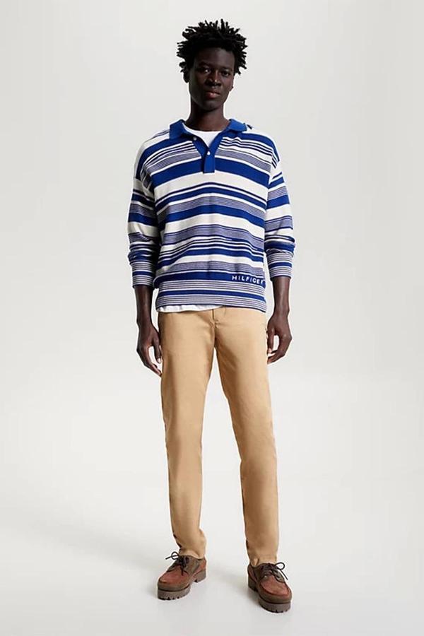Tommy Hilfiger CHINO BLEECKER 1985 PIMA COTTON Erkek Bej Pantolon MW0MW26619RBL - Image 1