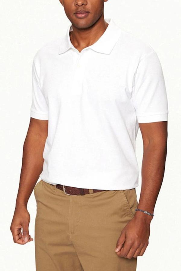 Guess Jeans GJ SS EMBRO LOGO POLO Erkek Beyaz T-shirt M4BP29KCJV1-G011 - Image 1