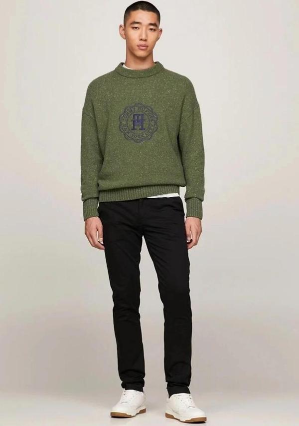 Tommy Hilfiger CHINO BLEECKER 1985 PIMA COTTON Erkek Siyah Pantolon MW0MW26619BDS - Image 1