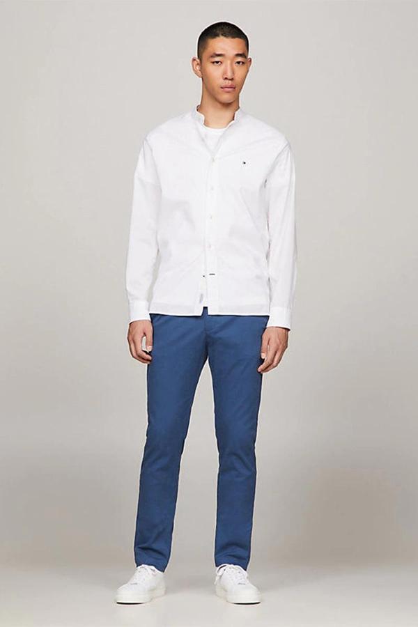 Tommy Hilfiger CHINO BLEECKER 1985 PIMA COTTON Erkek Mavi Pantolon MW0MW26619DBZ - Image 1