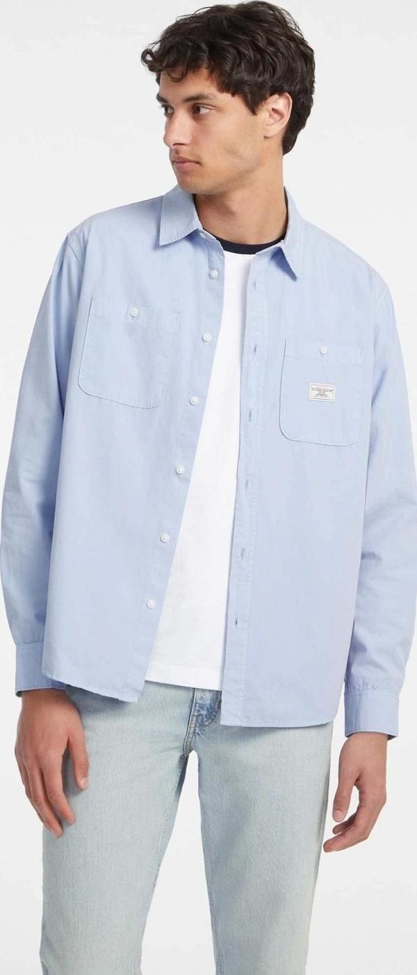 Guess Jeans GJ LS REG POCKETS SHIRT Erkek Mavi Gömlek M4YH37WGCF1-G76S - Image 1