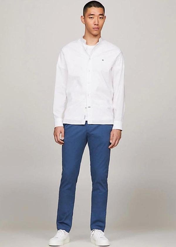 Tommy Hilfiger CHINO BLEECKER 1985 PIMA COTTON Erkek Mavi Pantolon MW0MW26619DBZ - Image 1