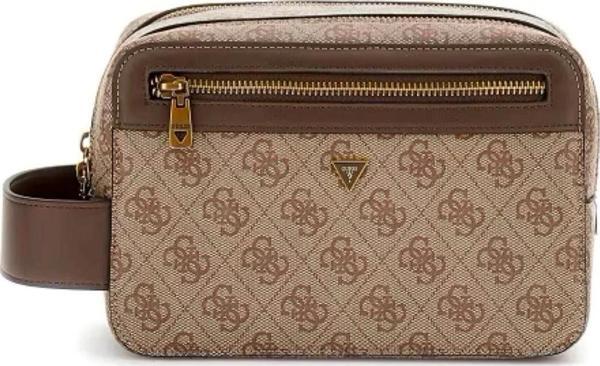 Guess LOSANNA BEAUTY CASE DOUBLE COM Erkek Bej/Kahverengi El Çantası PMLOLOP5239-BBO - Image 1