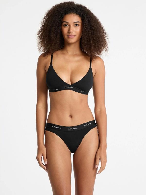 Guess Jeans GJ TRIANGLE Kadın Siyah Bikini Üstü W4BZ32KBBU1-JBLK - Image 1
