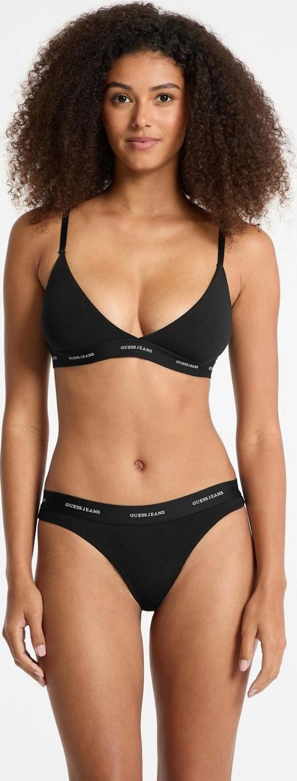 Guess Jeans GJ TRIANGLE Kadın Siyah Bikini Üstü W4BZ32KBBU1-JBLK - Image 1