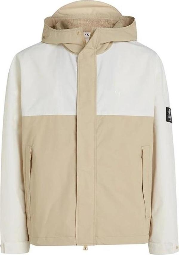 CK Jeans RIPSTOP WINDBREAKER Erkek Beyaz Yağmurluk J30J325588-YBI - Image 1