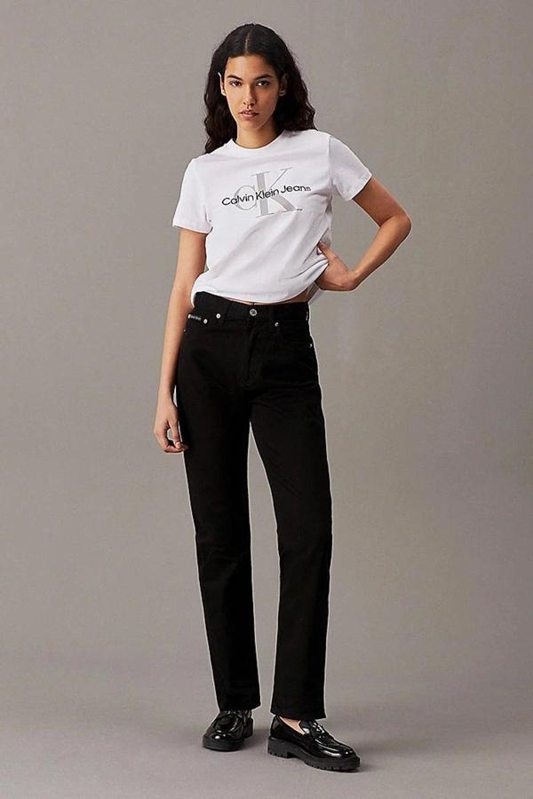 CK Jeans AUTHENTIC SLIM STRAIGHT Kadın SİYAH Jeans J20J224896-BEH - Image 1