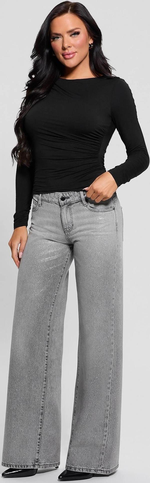 Guess SEXY PALAZZO Kadın Gri Jeans W5RA96D5M31-S1LN - Image 1