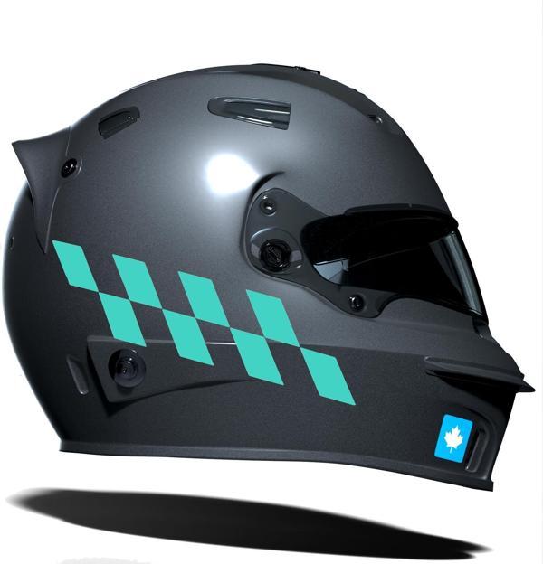 Nane Yeşili Damalı Kask Motosiklet Sticker Takımı Çınar Extreme  - Image 1