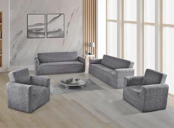 Royam Jakarlı 3 3 1 1 Lastikli Kanepe Örtüsü Koltuk Örtüsü Koltuk Kılıfı Takımı - Image 1