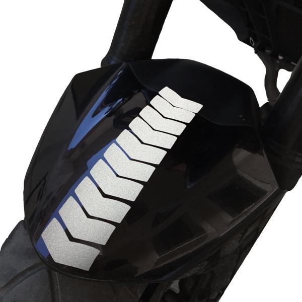 Ok Tasarımlı Reflektif Gri Çamurluk Kask Sticker Çınar Extreme  - Image 1