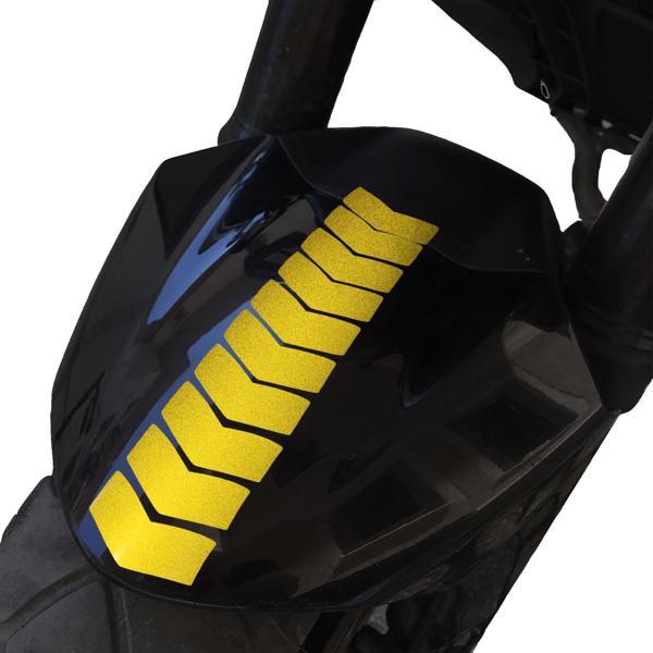 Ok Tasarımlı Reflektif Sarı Çamurluk Kask Sticker Çınar Extreme  - Image 1