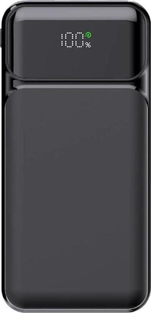 PowerBoost NIGHT 135B 10000mAh 22.5WDahiliKablo LCD GizliLED Siyah Taşınabilir Şarj Cihazı Powerbank - Image 1