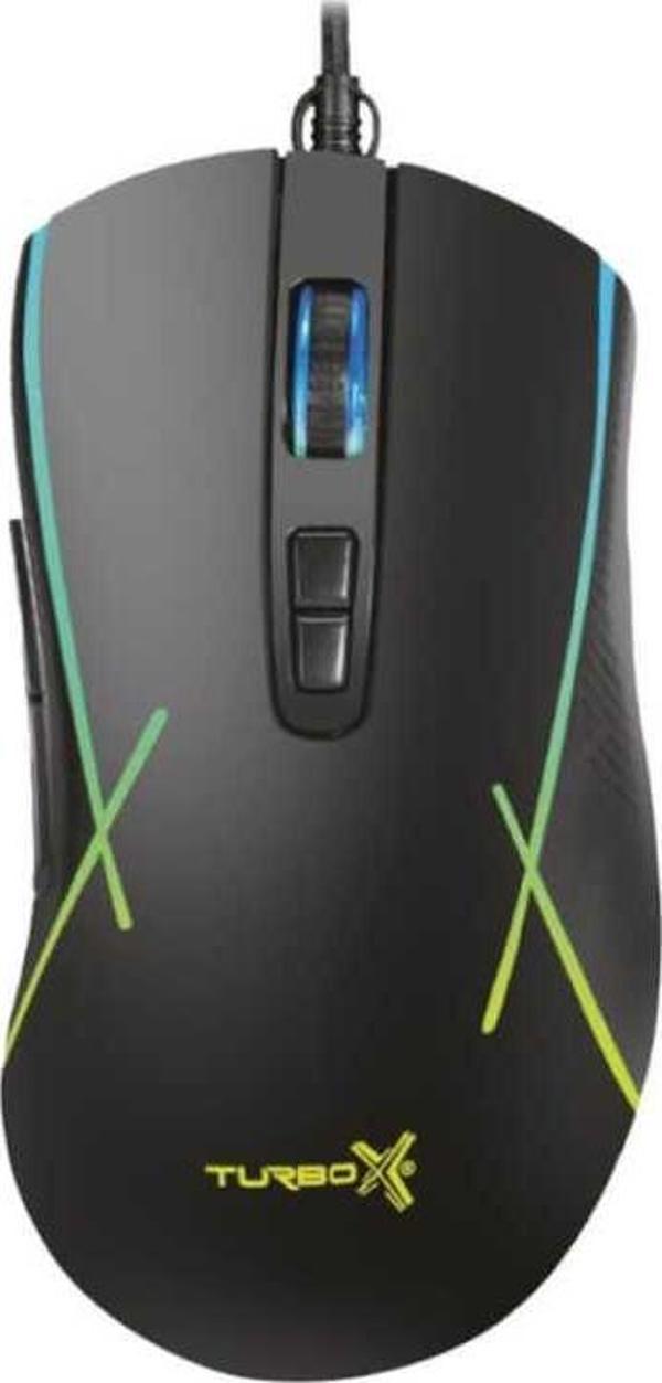 Turbox New Desing TR-M5 3200Dpi Usb RGB Kablolu Siyah Optik Gaming Mouse - Image 1