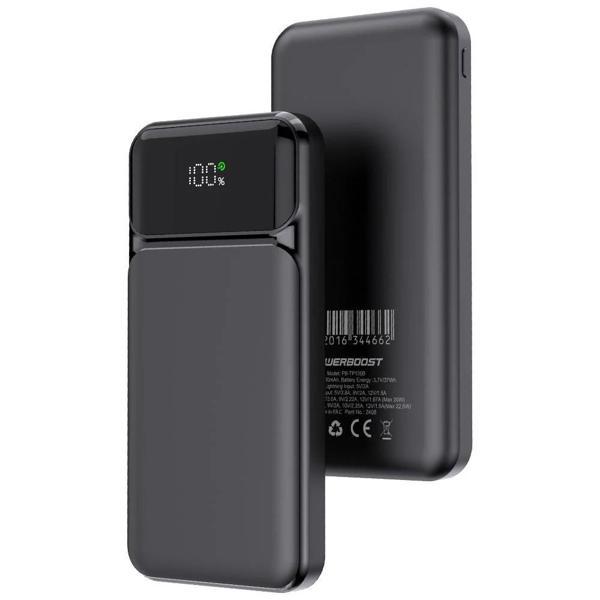 PowerBoost NIGHT 105B 10000mAh 22.5W LCD Siyah Taşınabilir Şarj Cihazı Powerbank - Image 1