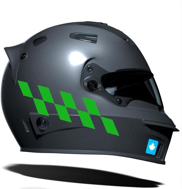 Orman Yeşili Damalı Kask Motosiklet Sticker Takımı Çınar Extreme  - Image 1