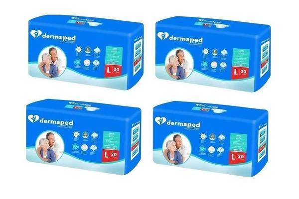 Dermaped Yetişkin Hasta Bezi Belbantlı Large  30 lu 4 paket / 120 Adet - Image 1