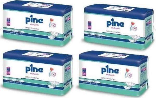 Pine Yetişkin Belbantlı Hasta Bezi Large 4 Paket 120 Adet - Image 1