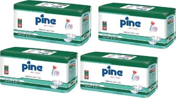 Pine Yetişkin Belbantlı Hasta Bezi Medium 4 Paket 120 Adet - Image 1