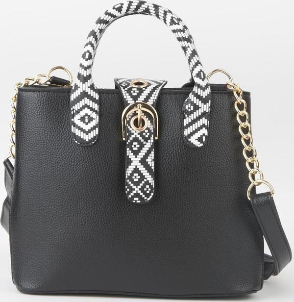 Kadın Kutu Suni Deri Zebra Desenli Askılı Çıtçıt Fermuar Kapama El Ve Omuz Çantası - Image 1