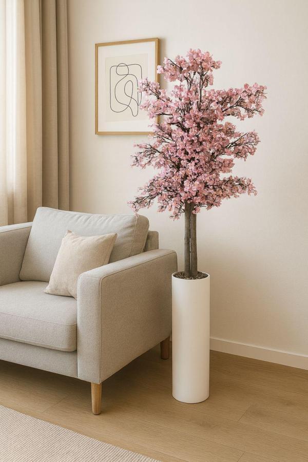Yoğun Yapraklı 100 cm Yapay Sakura Bahar Dalı Ağacı Premium  - Image 1