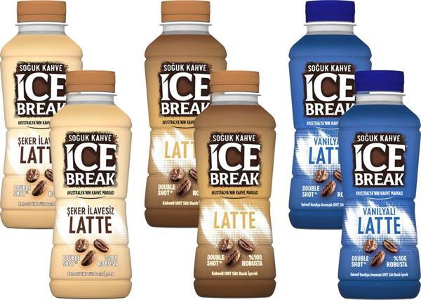 Ülker Ice Break Latte 375 ml 6 li Karma (Latte-Vanilya-Şekersiz Latte) - Image 1