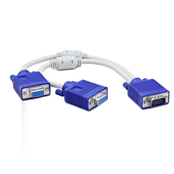 Vga To 2 * Vga F Y Kablo 30Cm Beyaz HDX7753 - Image 1