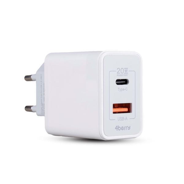 AD88 20W Çift USB Şarj Adaptörü - Hızlı Şarj Cihazı BEYAZ - Image 1