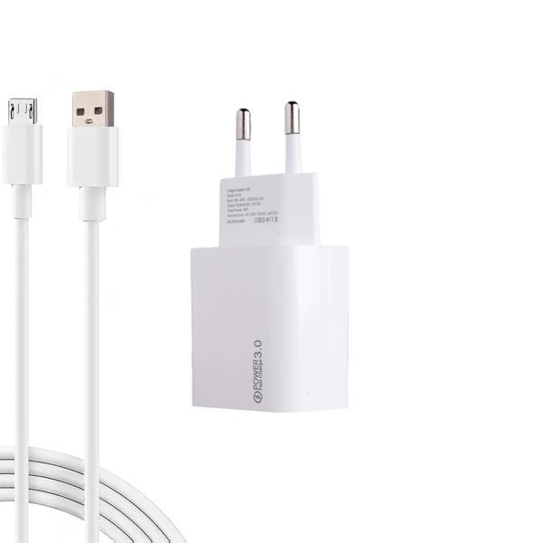 AM18 ECO Bundle 18W Hızlı Şarj Cihazı + Micro USB Kablo , QC 3.0 Destekli - Image 1