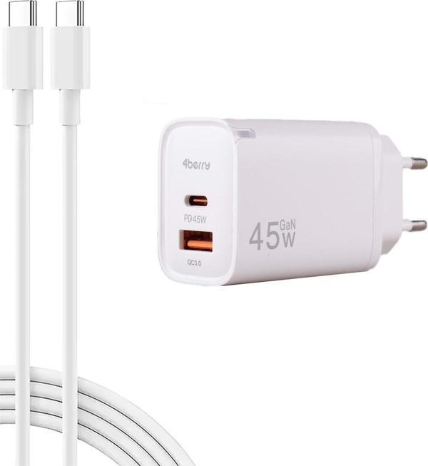 CC45 ECO Bundle 45W Hızlı Şarj Cihazı + Type-C Kablo | PD & QC Destekli, Güvenli Şarj - Image 1