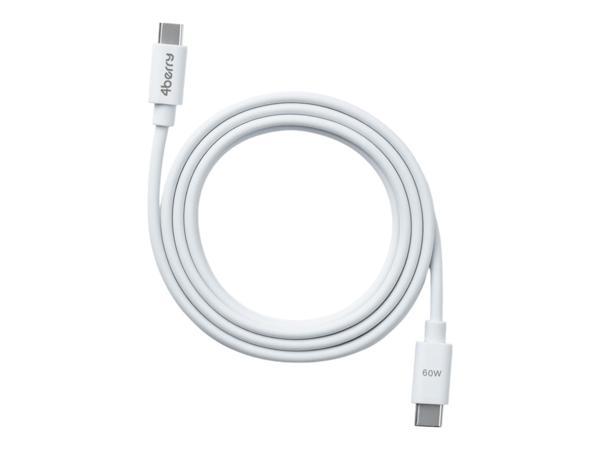 ECO-CCT Beyaz USB-C-C Kablo – 1.2 m, 60 W Hızlı Şarj - Image 1