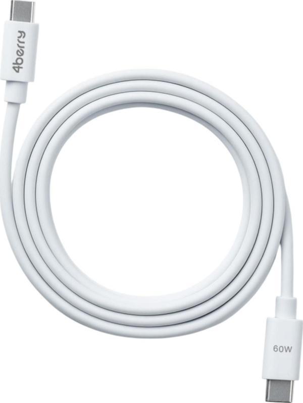 ECO-CCT Beyaz USB-C-C Kablo – 1.2 m, 60 W Hızlı Şarj - Image 1