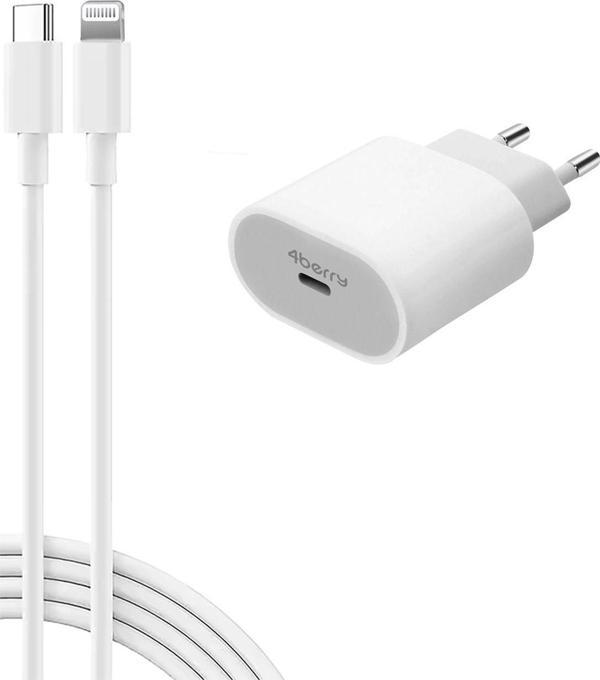 HM26 ECO Bundle 20W PD Hızlı Şarj Cihazı + Type-C to Lightning Kablo | iPhone Uyumlu, Güvenli Şarj - Image 1