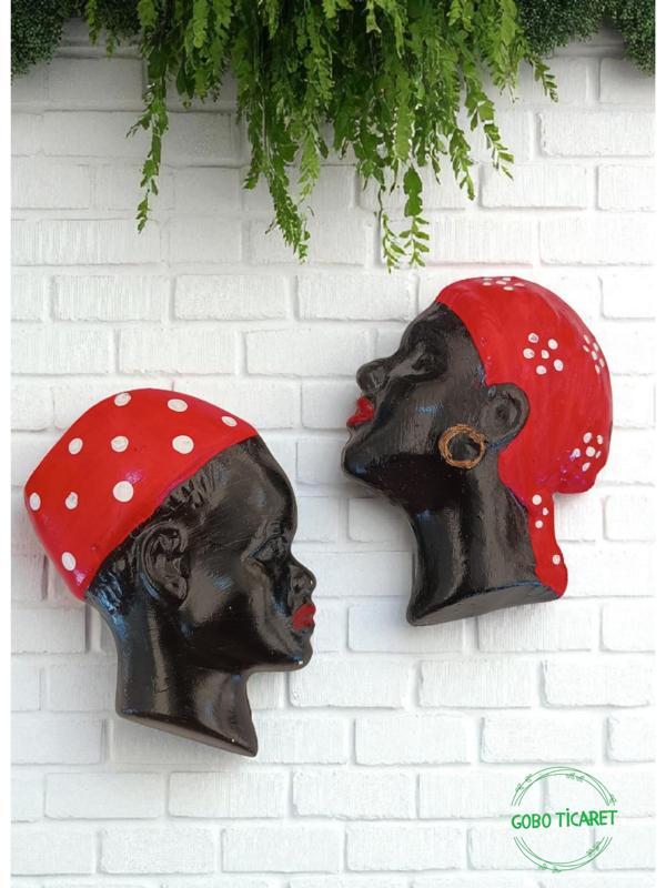 Dekoratif Aşuk ile Maşuk Duvar ve Balkon Süsü Nostaljik Arap Bacı 10x9 cm - Image 1