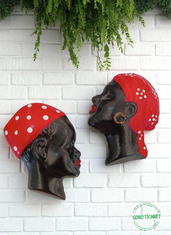 Dekoratif Aşuk ile Maşuk Duvar ve Balkon Süsü Nostaljik Arap Bacı 10x9 cm - Image 1