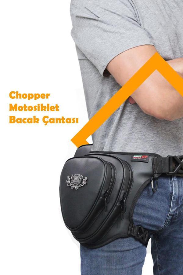 Forte Gt TEX 45 Chopper Bacak Çantası Suni Deri Çanta Motosiklet Bacak Ve Bel Çantası - Image 1