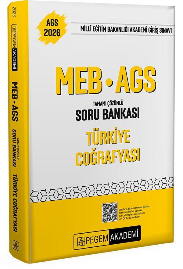 2026 MEB-AGS Soru Bankası Tamamı Çözümlü Türkiye Coğrafyası - Pegem Akademi Yayıncılık - Image 1