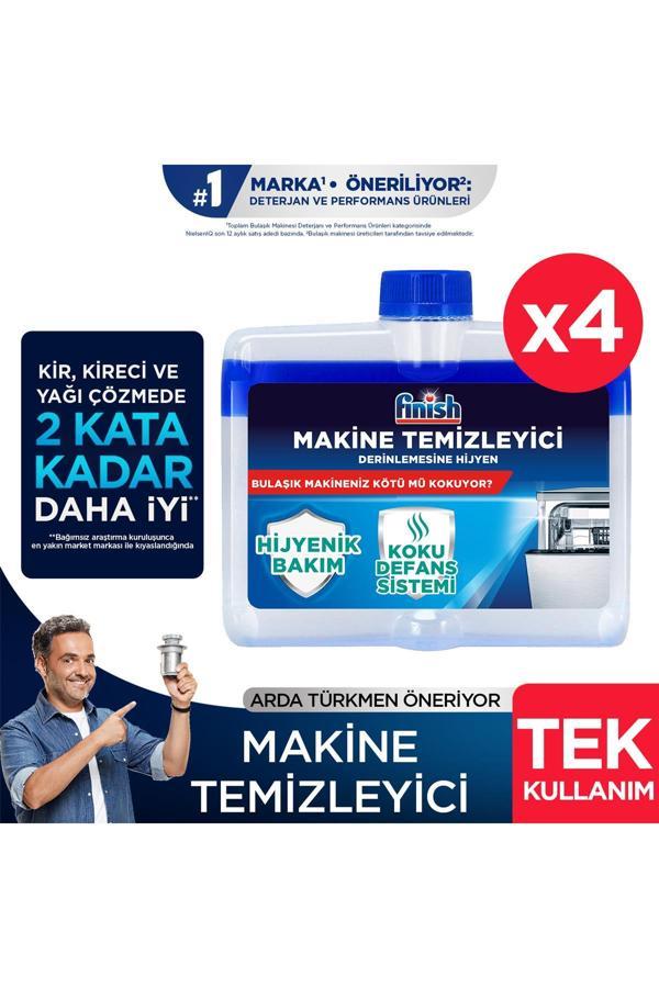 Finish Bulaşık Makine Temizleyici Sıvı 4x250 ml - Image 1