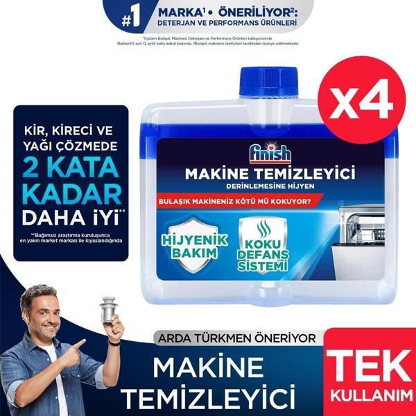 Finish Bulaşık Makine Temizleyici Sıvı 4x250 ml - Image 1