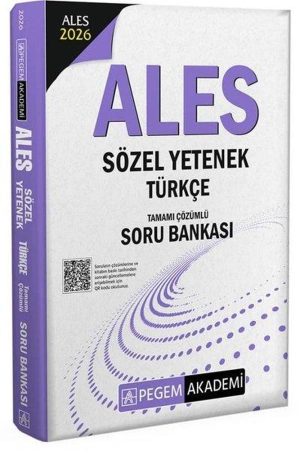 2026 ALES Sözel Yetenek Türkçe Tamamı Çözümlü Soru Bankası - Pegem Akademi Yayıncılık - Image 1