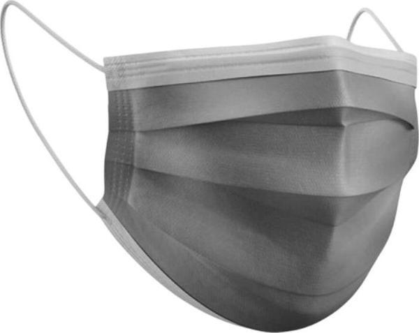 Maske 3 Katlı Meltblownlu Telli İpli Cerrahi - Gri 50'li Kutu - Image 1