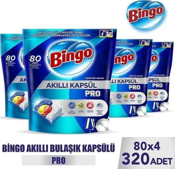 Bingo Akıllı Kapsül Pro Bulaşık Makinesi Deterjanı Tableti 320 li - Image 1