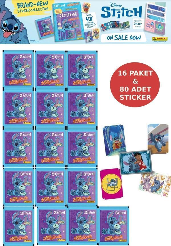 16 Paket Panini Stitch Süper ScrapBook Çıkartma 80 Adet Sticker - Image 1