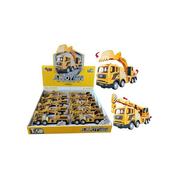 YH-711-54A SÜRTMELİ METAL 1:50 SARI VİNÇ VE - Image 1