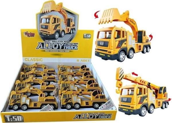 YH-711-54A SÜRTMELİ METAL 1:50 SARI VİNÇ VE - Image 1